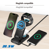 STATIE INCARCARE USB-C LOGILINK pt. Apple MagSafe, 4-in-1 wireless, incarca 4 echip. in acelasi timp, 20.5W, prot. supracurent/ supratensiune/ suprasarcina/ , negru, 