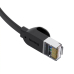 PATCH CORD UTP Baseus Cat6, fire din cupru, flat cable, viteza maxima 1 Gbps, PVC, 1m, negru PCWL-B01 (timbru verde 0.08 lei) - 6953156217072 