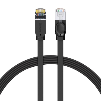 PATCH CORD UTP Baseus Cat6, fire din cupru, flat cable, viteza maxima 1 Gbps, PVC, 5m, negru PCWL-D01 (timbru verde 0.08 lei) - 6953156217119 PATCH CORD UTP Baseus Cat6, fire din cupru, flat cable, viteza maxima 1 Gbps, PVC, 5m, negru PCWL-D01 (timbru verde 0.08 lei) - 6953156217119