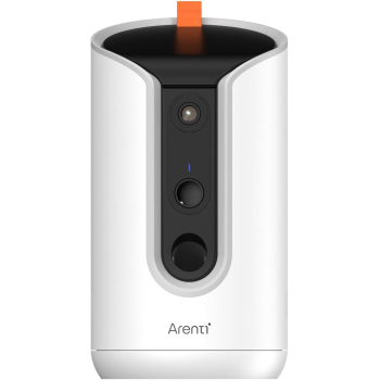 Camera supraveghere Arenti, 2K, 3MP, pentru animale de casa, cu dispenser de boabe, wireless 2.4/5 GHz, microSD max 256GB, detectie miscare si latrat, night vision 10m, audio bidirectional, pan si tilt, 