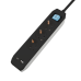 PRELUNGITOR SPACER, Schuko x 3, conectare prin Schuko (T),Type-C x1, USB x 1, 3.1A, cablu 4.5m, 16 A, max. 3500W,protectie copii, Intrerupator, Negru, PP-3-45B-TC-USB (timbru verde 0.18 lei) 
