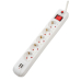 Prelungitor cu protectie Spacer 5 prize, 1.8m, 2xUSB, Spacer Externsion PP-5-18 USB