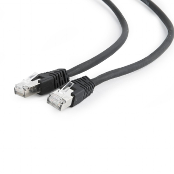 PATCH CORD S/FTP GEMBIRD Cat6a, LSZH, cupru, 5 m, negru, AWG27, dublu ecranat PP6A-LSZHCU-BK-5M (timbru verde 0.18 lei) 
