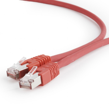 PATCH CORD S/FTP GEMBIRD Cat6a, LSZH, cupru, 2 m, rosu, AWG27, dublu ecranat PP6A-LSZHCU-R-2M (timbru verde 0.08 lei) 