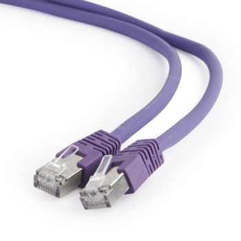 PATCH CORD S/FTP GEMBIRD Cat6a, LSZH, cupru, 2 m, violet, AWG27, dublu ecranat PP6A-LSZHCU-V-2M (timbru verde 0.08 lei) 