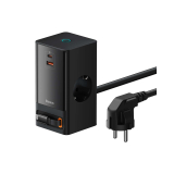 INCARCATOR RETEA Baseus GaN3 Pro Powerstrip, Quick Charge 65W, 2 x AC, 1 x USB Type-C Output 5V/3A, 1 x USB, lungime cablu 1.5m, negru PSLR000301 (timbru verde 0.18 lei) - 6932172625436 INCARCATOR RETEA Baseus GaN3 Pro Powerstrip, Quick Charge 65W, 2 x AC, 1 x USB Type-C Output 5V/3A, 1 x USB, lungime cablu 1.5m, negru PSLR000301 (timbru verde 0.18 lei) - 6932172625436