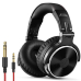 Casca OneOdio cu fir detasabil, tip over ear, utilizare profesionala, DJ, conectare prin Jack 3.5 mm | Jack 6.35 mm, difuzor 50 mm, impedanta 32 Ohm, negru, Pro10-Black (timbru verde 0.8lei) 