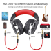 Casca OneOdio cu fir detasabil, tip over ear, utilizare profesionala, DJ, conectare prin Jack 3.5 mm | Jack 6.35 mm, difuzor 50 mm, impedanta 32 Ohm, rosu, Pro10-Red (timbru verde 0.8lei) 