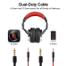 Casca OneOdio cu fir detasabil, tip over ear, utilizare profesionala, DJ, conectare prin Jack 3.5 mm | Jack 6.35 mm, difuzor 50 mm, impedanta 32 Ohm, rosu, Pro10-Red (timbru verde 0.8lei) 