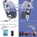 Casca OneOdio cu fir detasabil, tip over ear, utilizare profesionala, DJ, conectare prin Jack 3.5 mm | Jack 6.35 mm, difuzor 50 mm, impedanta 32 Ohm, albastru deschis, Pro10-Light-Blue (timbru verde 