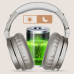 Casca OneOdio wireless, cu fir, tip over ear, utilizare multimedia, gaming, conectare prin Bluetooth 5.0 | Jack 3.5 mm | Jack 6.35 mm, difuzor 50 mm, impedanta 32 Ohm, acumulator 1000 mAh, argintiu,  