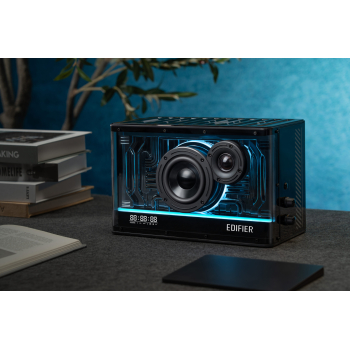 BOXE EDIFIER Gaming desktop, RMS: 40W, Bluetooth 5.3, USB-C, USB-A, AUX, EQs preset 3 moduri, RGB 7 culori, GaN charger 35W, black, QD35-BK (timbru verde 0.8 lei) 