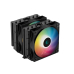 Cooler Deepcool AG620 ARGB, compatibil skt. Intel si AMD, racire cu aer, ventilator 120 mm, 1850 rpm, inaltime cooler 157 mm, 6 heatpipe, iluminat RGB R-AG620-BKANMN-G-2 (timbru verde 2.00 lei) 