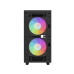 CARCASA DeepCool CH360, Mini Tower, ATX, fara sursa, 3xfan, USB 3.2 gen 1 x 1, USB 2.0 x 2, audio, PSU shroud, 4 sloturi expansiune, iluminare ARGB, negru, R-CH360-BKAPE3-G-1 (timbru verde 0.24lei 