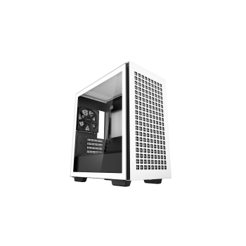 CARCASA DEEPCOOL CH370 WH, Micro ATX, fara sursa, sticla securizata, 1 x 120mm fan, USB 3.0 x 2, Jack 3.5mm x 1, white, R-CH370-WHNAM1-G-1 (timbru verde 0.08 lei) 