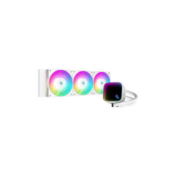 Cooler Deepcool LS720 SE WH, compatibil skt. Intel si AMD, racire cu lichid, ventilator 120 mm x 3, 2250 rpm, iluminat RGB, R-LS720-WHAMMM-G-1 (timbru verde 2.00 lei) Cooler Deepcool LS720 SE WH, compatibil skt. Intel si AMD, racire cu lichid, ventilator 120 mm x 3, 2250 rpm, iluminat RGB, R-LS720-WHAMMM-G-1 (timbru verde 2.00 lei)