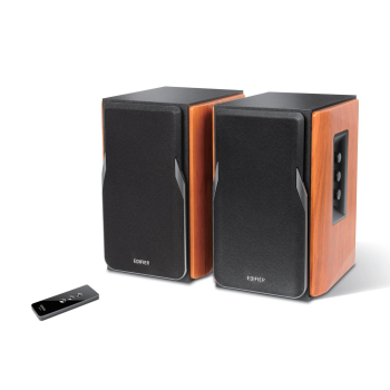 BOXE EDIFIER 2.0, RMS: 42W (2 x 21W), telecomanda wireless, volum, bass, treble, brown, R1380T-BR (timbru verde 11.00 lei) 