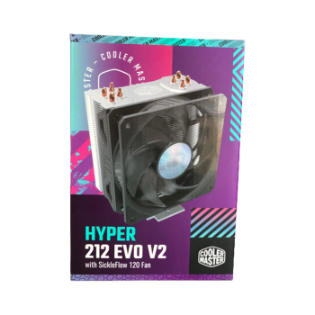 COOLER Cooler Master HYPER 212 EVO V2,racire aer, 6 mm4 pcs heatpipe, skt. Intel LGA 1700/1200/115x/2066/2011-v3/2011 AMD AM5/AM4/AM3/AM3+, fan 120mm, 650-1800 rpm, conectare 4-pin PWM, LED , R  