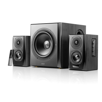 BOXE EDIFIER 2.1, RMS: 150W (2 x 25W, 2 x 15W, 1 x 70W), bluetooth, telecomanda wireless, volum, bass, treble, optical, black, S351DB-BK (timbru verde 11.00 lei) 
