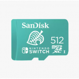 Card memorie SANDISK/NINTENDO MICROSDXC/512GB V30 C10 100MB/S R 90MB/S W SDSQXAO-512G-GNCZN