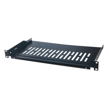 RAFT FIX LOGILINK 1U pentru rack 19, adancime 250mm, sarcina maxima 10Kg, vopsea antistatic, otel 1.5mm, black, SF1C35B 