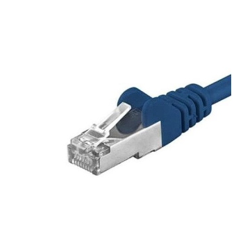 Cablu PremiumCord Patchcord SFTP RJ45-RJ45 Cat.6A, 2m, albastru, SFTP-6A-2-BL (timbru verde 0.08 lei) (timbru verde 0.08 lei) 