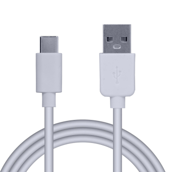 CABLU alimentare si date SPACER, pt. smartphone, USB 2.0 (T) la Type-C (T), PVC,2.1A,Retail pack, 0.5m, alb, SPDC-TYPEC-PVC-W-0.5 (timbru verde 0.08 lei) 