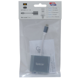 DOCKING Station Spacer universal 3 in 1, conectare Type-C USB 3.1, USB 3.0 x 1, porturi video HDMI x 1, suporta pana la 4K (30Hz),PD 3.0 pana la 87W, Gri, 45507058 SPDS-TypeC-HUP-3in1 (timbru verde