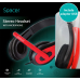 CASTI Spacer, cu fir, standard, utilizare multimedia, microfon pe brat, conectare prin adaptor USB 2.0 sau Jack 3.5 mm x 2, negru / rosu, SPK-507-USB, (timbru verde 0.8 lei) 