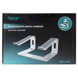 Stand Notebook Spacer 15.6, aluminiu, demontabil, inalta laptopul la 150mm, SPNS-FIXED 
