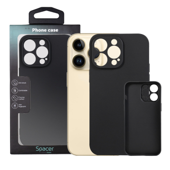 Spacer Husa Iphone 14 Pro Max, grosime 1.5mm, material flexibil TPU, negru SPPC-AP-IP14PM-TPU 