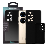 Spacer Husa Huawei telefon P 50 Pro, negru, tip back cover, material flexibil silicon + interior cu microfibra, SPPC-HU-P-50P-SLK 