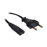 CABLU alimentare Spacer casetofon, 1.8m, intrare Euro plug, iesire C7, 10A, negru, 