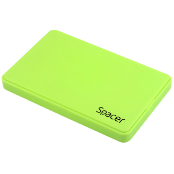 RACK extern SPACER, pt HDD/SSD, 2.5 inch, S-ATA, interfata PC USB 3.0, Husa piele sintetitca, plastic, Verde, SPR-25612GR (timbru verde 0.8 lei) 
