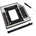 RACK intern SPACER, tip caddy 12.7mm, 5.25 inch la 2.5 inch, S-ATA, interfata PC S-ATA, metal, negru, SPR-25DVDN (timbru verde 0.8 lei) 