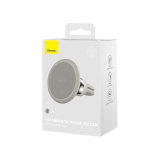 SUPORT AUTO Baseus C01 pt. SmartPhone, fixare grila ventilatie, prindere magnetica telefon, rotatie 360 grade, crem SUCC000102 - 6932172612184 