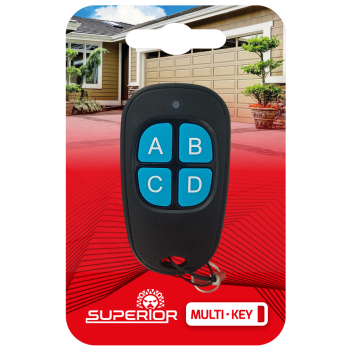 TELECOMANDA UNIVERSALA RF Superior, compatibila porti si bariere cu frecventa fixa 280/868 MHz, necesita telecomanda originala pentru copiere cod, bateriile 1 x 27A) inclusa, negru SUPRF004 (timbru 