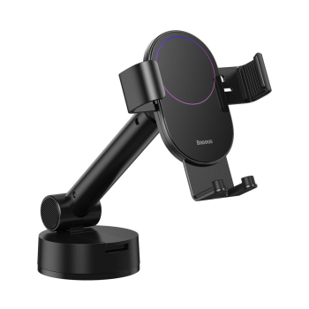 SUPORT AUTO Baseus Simplism pt. SmartPhone, fixare parbriz sau bord prin ventuza, negru SUYL-JY01 - 6953156220966 