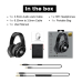 Casca OneOdio cu fir detasabil, tip over ear, utilizare profesionala, DJ, multimedia, conectare prin Jack 3.5 mm | Jack 6.35 mm, difuzor 50 mm, impedanta 32 Ohm, negru, Studio-HiFi (timbru verde 0.8 