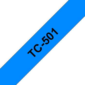 Brother TC-501 LAMINATED TAPE 12MM 7.7M/BLACK ON BLUE TC501