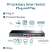 TP-LINK 28-PORT EASY SMART POE SWITCH/WITH 24-PORT POE+ TL-SG1428PE  