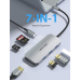Docking Station Vention, porturi: HDMI (M), 3 x USB 3.2 gen1, PD 100 W, SD/TF dualcard slot, conectare prin USB Type-C (T), transfer 5 Gbps, aliaj Al si ABS, retea 1 Gbit, rez max. 4K la 30Hz, arginti 