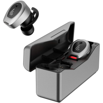 CASTI Edifier, wireless, intraauriculare - butoni, pt smartphone, microfon pe casca, conectare prin Bluetooth 5.0, gri, TWSNB-MG, (timbru verde 0.18 lei) 