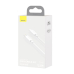 CABLU alimentare si date Baseus Simple Wisdom, Fast Charging Data Cable pt. smartphone, USB Type-C la Lighting iPhone PD 20W (2buc/set), 1.5m, alb TZCATLZJ-02 (timbru verde 0.18 lei) - 6953156230323 