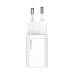 INCARCATOR retea Baseus Super Si, Quick Charge 20W, 1 x USB Type-C 5V/3A max, include cablu USB Type-C la Lightning Iphone 1m, alb TZCCSUP-B02 (timbru verde 0.18 lei) - 6953156230064 