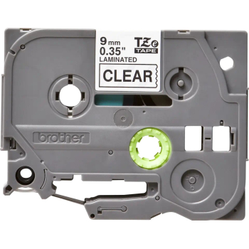Brother TZE-121 LAMINATED TAPE 9MM 8M/BLACK ON CLEAR TZE121