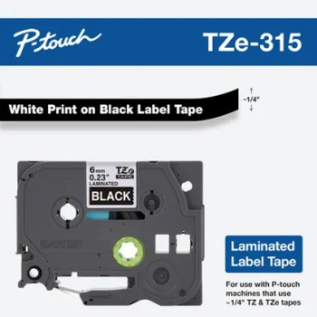 Banda Laminata Brother TZE315 Dimensiune 6mm green on black