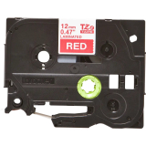 Banda Laminata Brother TZE435 Dimensiune 12mm white on red
