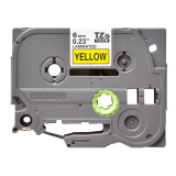 Banda Laminata Brother TZE611 Dimensiune 6mm black on yellow