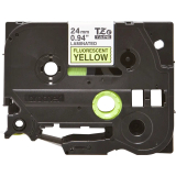Banda Laminata Brother TZEC51 Dimensiune 24mm black on yellow Fluorescent